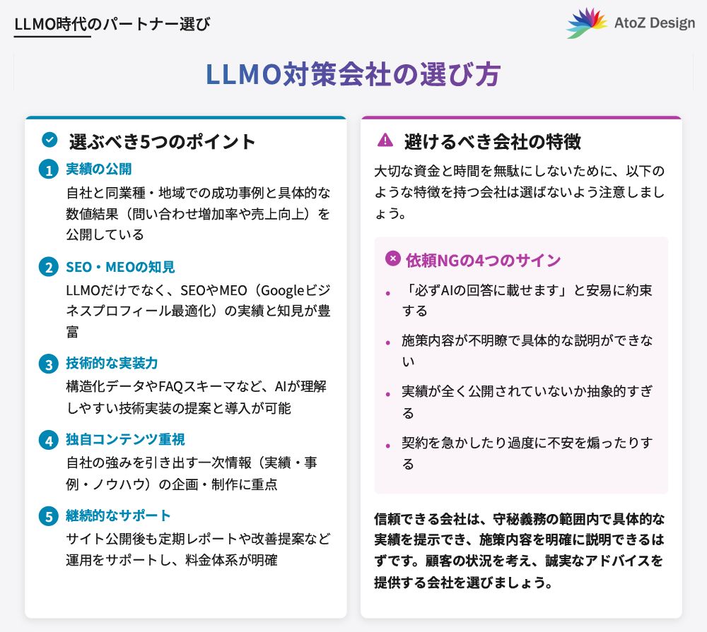 LLMO対策会社の選び方