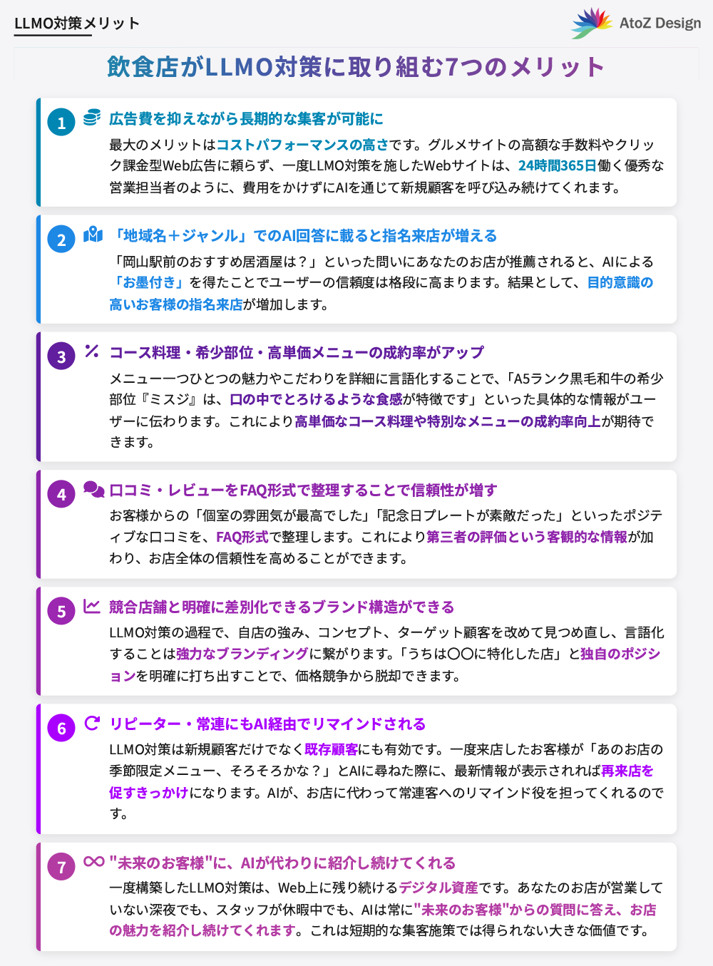 飲食店がLLMO対策に取り組む7つのメリット