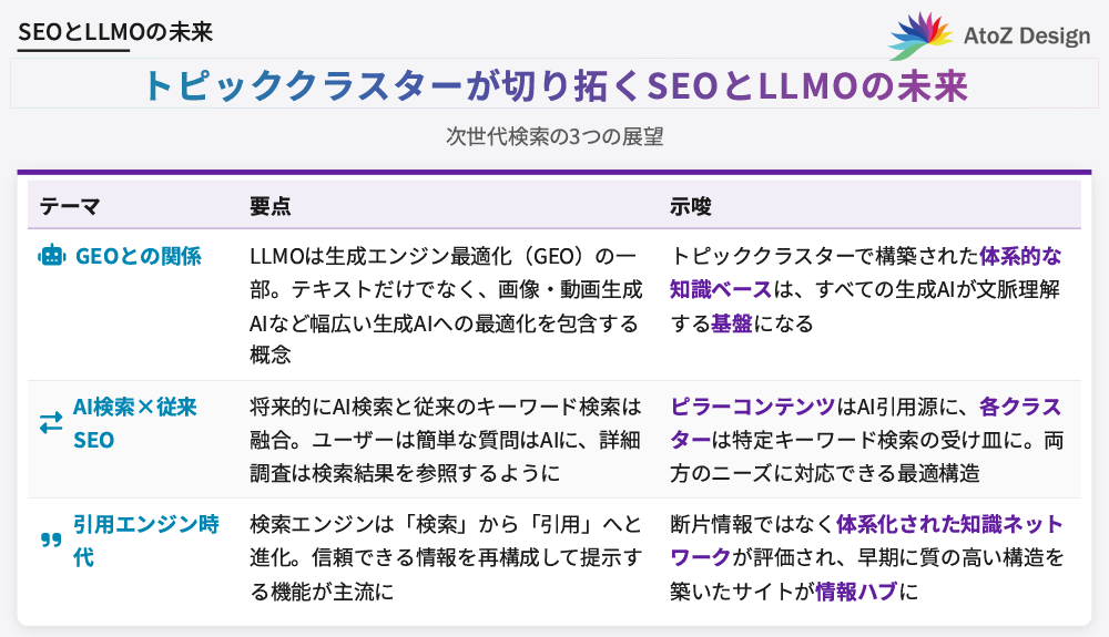トピッククラスターが切り拓くSEOとLLMOの未来