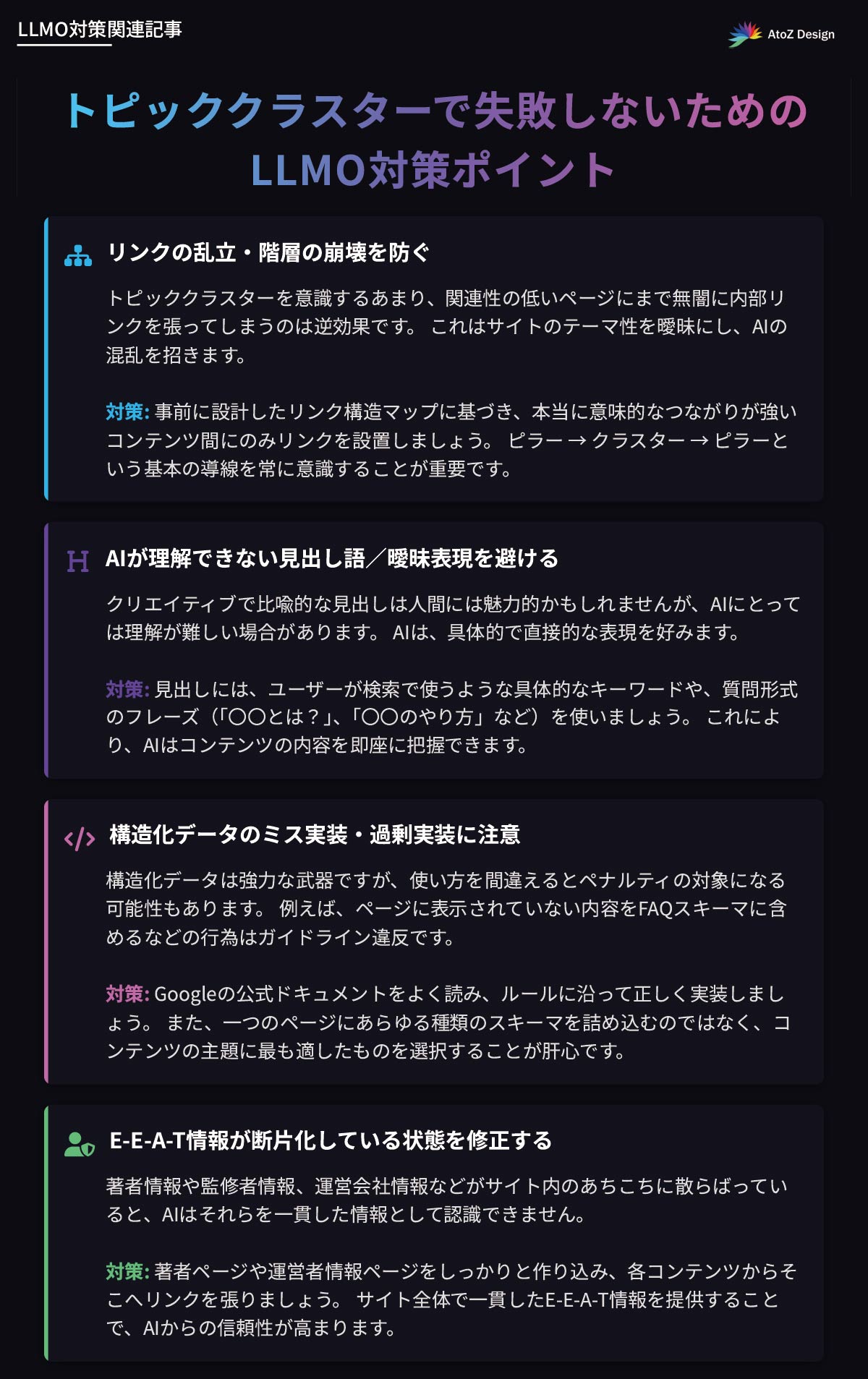 トピッククラスターで失敗しないためのLLMO対策ポイント